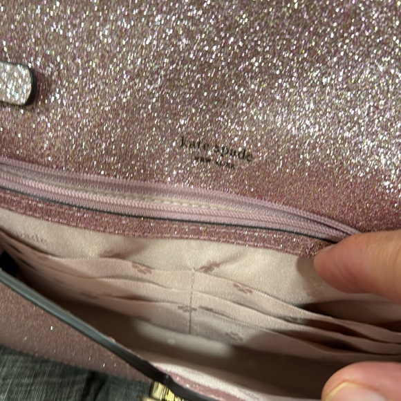 Kate Spade Bag Nicola Shimmer Sparkle Twistlock Crossbody/Shoulder Bag EUC Rare - Picture 12 of 17